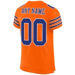 Personalized Orange Royal-White Mesh Authentic Football Jersey