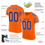 Personalized Orange Royal-White Mesh Authentic Football Jersey