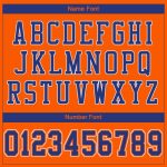 Personalized Orange Royal-White Mesh Authentic Football Jersey Team Custom Name and Number