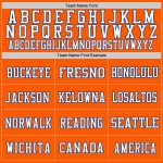 Personalized Orange Royal-White Mesh Authentic Throwback Football Jersey Team Custom Name and Number