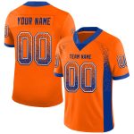 Personalized Orange Royal-White Mesh Drift Fashion Football Jersey Team Custom Name and Number