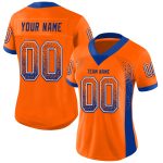 Personalized Orange Royal-White Mesh Drift Fashion Football Jersey Team Custom Name and Number