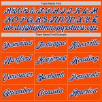 Personalized Orange Royal-White Performance T-Shirt Team Custom Name and Number