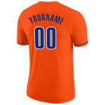Personalized Orange Royal-White Performance T-Shirt Team Custom Name and Number