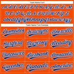 Personalized Orange Royal-White Performance Vapor Golf Polo Shirt Team Custom Name and Number