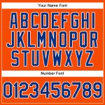 Personalized Orange Royal-White Performance Vapor Golf Polo Shirt Team Custom Name and Number