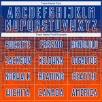 Personalized Orange Royal-White Round Neck Sublimation Basketball Suit Jersey Team Custom Name and Number