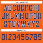Personalized Orange Royal-White Stitched Adjustable Snapback Hat Team Custom Name and Number