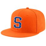 Personalized Orange Royal-White Stitched Adjustable Snapback Hat Team Custom Name and Number