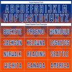 Personalized Orange Royal-White Sublimation Soccer Uniform Jersey Team Custom Name and Number