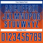 Personalized Orange Royal-White Sublimation Soccer Uniform Jersey Team Custom Name and Number