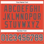 Personalized Orange Steel Gray-Black Authentic Throwback Basketball Jersey Team Custom Name and Number
