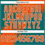 Personalized Orange Teal-White 3D Pattern Design Abstract Brush Stroke Authentic Baseball Jersey Team Custom Name and Number