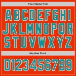 Personalized Orange Teal-White Authentic Baseball Jersey Team Custom Name and Number