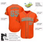 Personalized Orange Teal-White Authentic Drift Fashion Baseball Jersey Team Custom Name and Number