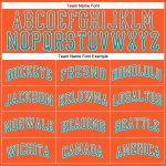 Personalized Orange Teal-White Authentic Drift Fashion Baseball Jersey Team Custom Name and Number