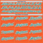 Personalized Orange Teal-White Authentic Sleeveless Baseball Jersey