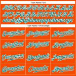 Personalized Orange Teal-White Authentic Sleeveless Baseball Jersey Team Custom Name and Number