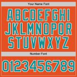 Personalized Orange Teal-White Line Authentic Baseball Jersey Team Custom Name and Number