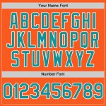 Personalized Orange Teal-White Mesh Authentic Throwback Baseball Jersey Team Custom Name and Number