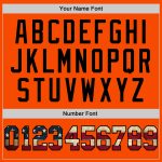 Personalized Orange Vintage USA Flag-Black Authentic Throwback Basketball Jersey Team Custom Name and Number