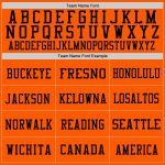 Personalized Orange Vintage USA Flag-Black Mesh Authentic Football Jersey Team Custom Name and Number
