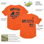 Personalized Orange Vintage USA Flag-Black Mesh Authentic Throwback Baseball Jersey Team Custom Name and Number