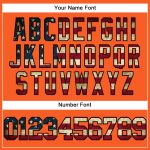 Personalized Orange Vintage USA Flag-Black Mesh Authentic Throwback Baseball Jersey Team Custom Name and Number