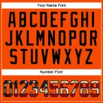 Personalized Orange Vintage USA Flag-Black Performance T-Shirt Team Custom Name and Number