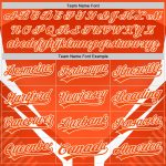 Personalized Orange White 3D Pattern Design Abstract Sport Authentic Baseball Jersey Team Custom Name and Number