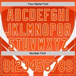 Personalized Orange White 3D Pattern Design Abstract Sport Authentic Baseball Jersey Team Custom Name and Number