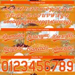 Personalized Orange White 3D Pattern Palm Trees And Clouds Authentic Basketball Shorts Team Custom Name and Number