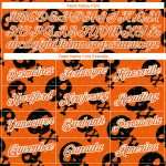 Personalized Orange White 3D Skull Fashion Performance T-Shirt Team Custom Name and Number