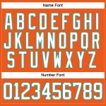 Personalized Orange White-Aqua Hockey Lace Neck Jersey Team Custom Name and Number