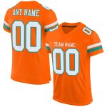 Personalized Orange White-Aqua Mesh Authentic Football Jersey