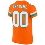 Personalized Orange White-Aqua Mesh Authentic Football Jersey