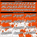 Personalized Orange White-Black 3D Pattern Design Abstract Splash Grunge Art Authentic Baseball Jersey Team Custom Name and Number