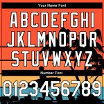 Personalized Orange White-Black 3D Pattern Hawaii Beach Palm Trees Authentic Basketball Jersey Team Custom Name and Number