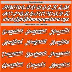 Personalized Orange White-Black Authentic Baseball Jersey