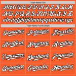 Personalized Orange White-Black Authentic Sleeveless Baseball Jersey