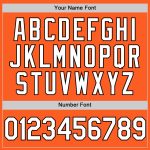 Personalized Orange White-Black Authentic Throwback Baseball Jersey Team Custom Name and Number