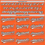 Personalized Orange White-Black Authentic Throwback Baseball Jersey Team Custom Name and Number