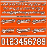 Personalized Orange White-Black Authentic Throwback Basketball Shorts Team Custom Name and Number