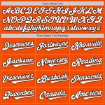 Personalized Orange White-Black Authentic Two Tone Baseball Jersey Team Custom Name and Number
