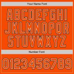 Personalized Orange White-Black Bomber Full-Snap Varsity Letterman Jacket