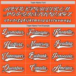 Personalized Orange White-Black Hockey Jersey