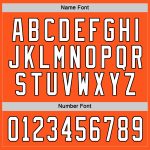Personalized Orange White-Black Hockey Jersey