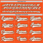 Personalized Orange White-Black Hockey Jersey Team Custom Name and Number