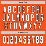 Personalized Orange White-Black Hockey Jersey Team Custom Name and Number