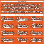 Personalized Orange White-Black Hockey Lace Neck Jersey Team Custom Name and Number